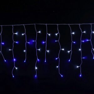 LED Icicle Lights 500 White/Blue