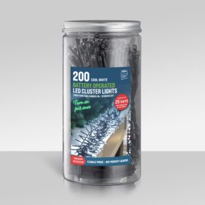 LED Cluster Lights 200 Battery Op