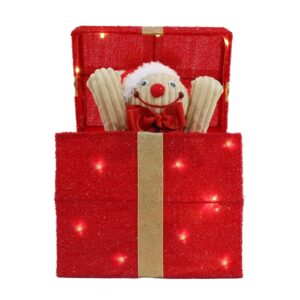 LED Pop Up Gingerbread In Present