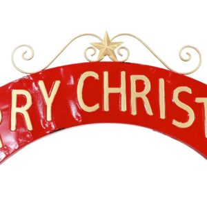 Vintage Merry Christmas Metal Wall Arch