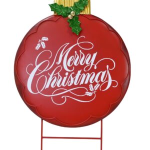 Merry Christmas Metal Lawn Sign