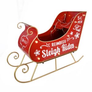 Metal Sleigh Light Up 60cm