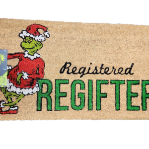 Grinch Doormat-Registered Regifter