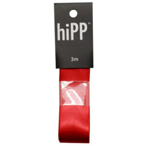 Ribbon 3m solid satin - fast red