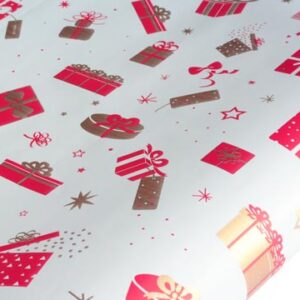 Christmas Wrap Gift of Giving - Red-Gold