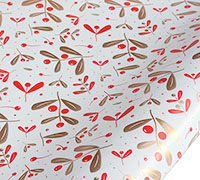 Christmas Wrap Merry Berry - Red-Gold