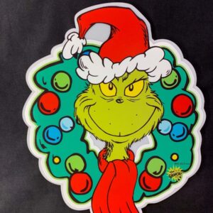 Grinch Wreath Acrylic Indoor Sign