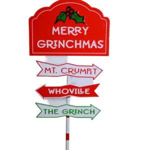 Grinch Sign on Stand