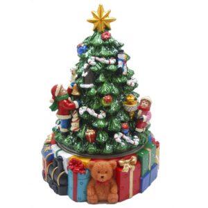 Music Box Revolving Christmas Tree 15cm