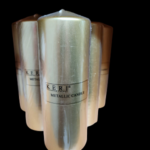 Church Pillar Candle Gold
