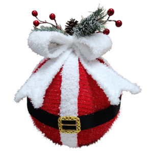 Santa's Belly LED Light Up Christmas Ball Ornament