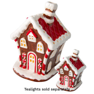 Ceramic Candy House Red Lge