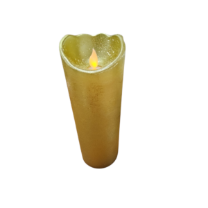 Beacon LED Wax Pillar Gold LGE