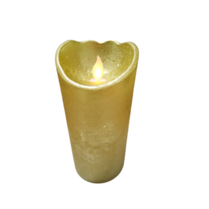 Beacon LED Wax Pillar Gold SML