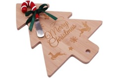 Cheese Plate Bamboo W/Knife