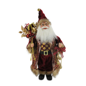 Standing Santa Burgundy 45cm