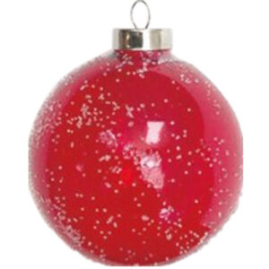 Baubles 100mm Red Glass lightup
