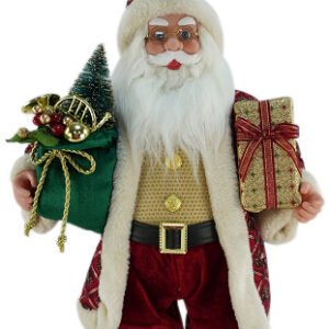 Traditional Standing Santa w windup music 60cm