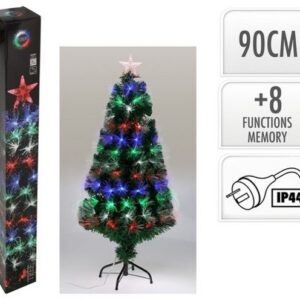 Christmas Tree Fiber Optic Multicolour 90LED