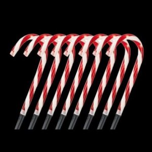 Candy Cane Solar Lights 38cm