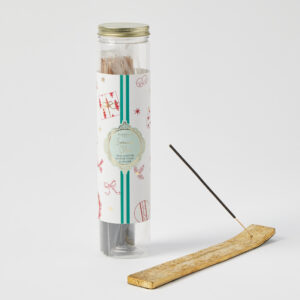 Scented Incense w Holder - Cinnamon & Orange Clove