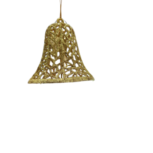 Mesh Bell Hanging Ornament Gold