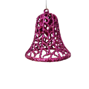 Mesh Bell Hanging Ornament Purple