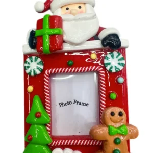 Santa Christmas Gift Frame Ornament 12cm