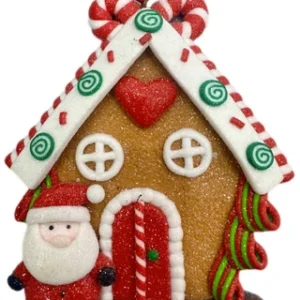 Hanging Ornament - Santa Gingerbread House