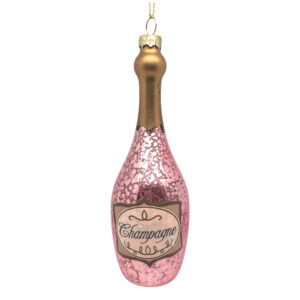 Hanging Ornament Glass Pink Champagne