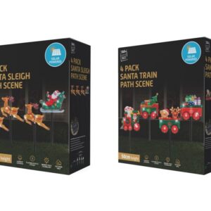 Solar LED Path Lights Santa Sleigh/Train