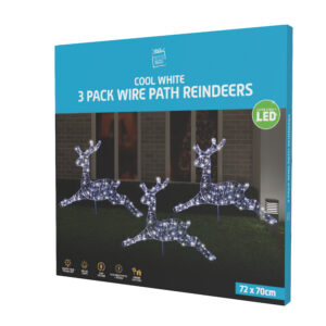LED Path Lights Starry Wire Reindeer