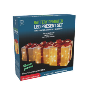 LED Pop Up Tinsel Presents