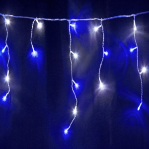 Icicle Lights connectable 10M - Blue/White