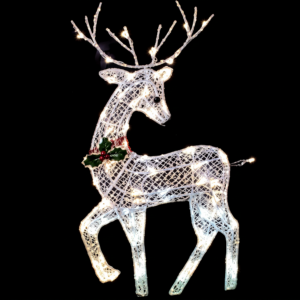 Reindeer Metal n Fabric 90cm