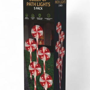 Solar LED Path Lights Lollipop 5pk