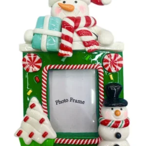 Hanging Ornament - Snowman Picture Frame 12cm