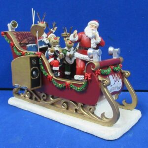 Christmas Band & Santa In Sleigh