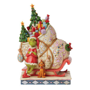 Grinch By Sleigh with Max 21cm