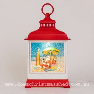 Water Globe Aussie Beach Santa