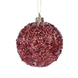 Baubles 80mm Red Ornate
