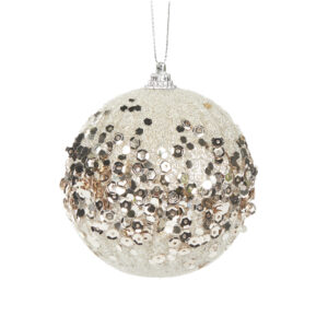 Baubles 80mm Champagne Wrapped