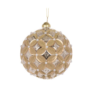 Baubles 100mm Gold Quilted Pearl