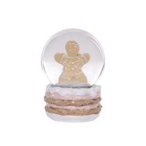 Gingerbread Man Piped Pastel Snowglobe