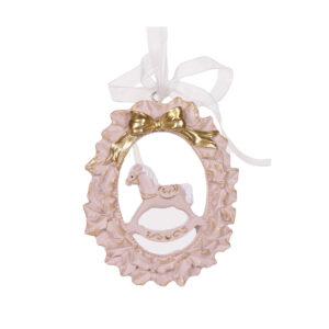 Hanging Exquisite Pink Rocking Horse
