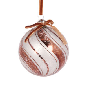 Baubles 100mm Glass Gingerbread Swirl