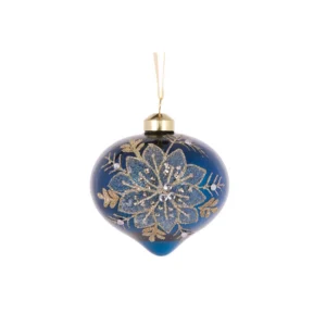 Baubles 100mm Glass Onion Midnight Lotus