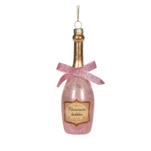 Hanging Ornament Glass Pink Christmas Bubbles