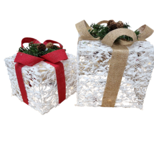 Giftboxes White LED B/Op