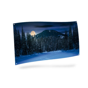 My Village - Background Cloth - Mountain Landscape Night 150 x 75cm